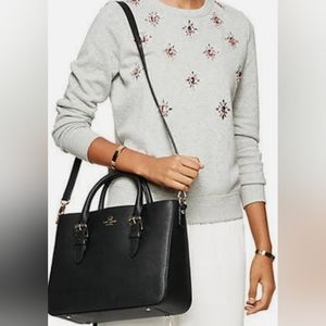 Kate Spade Black Leather Shoulder Shopper Handbag Crossbody